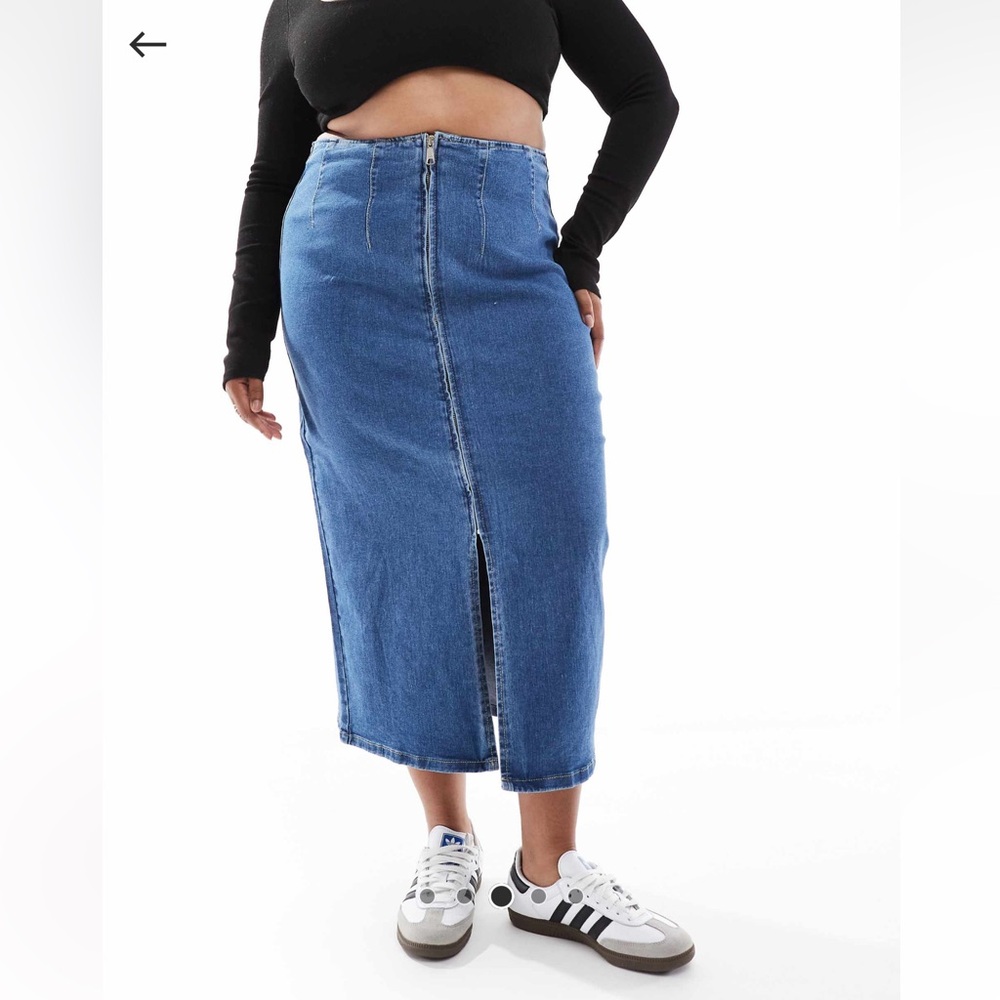 Vero Moda Curve Denim Pencil Skirt NWT